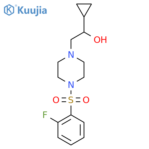 1-cyclopropyl-2-4-(2-fluorobenzenesulfonyl)piperazin-1-ylethan-1-ol structure