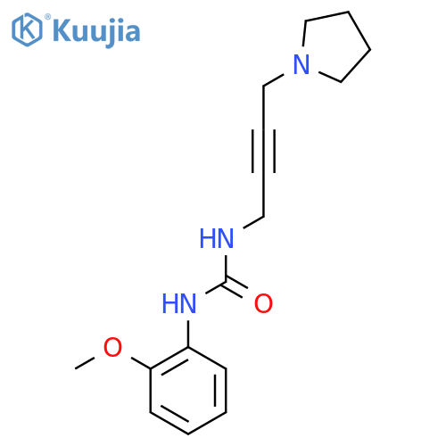 1-(2-methoxyphenyl)-3-4-(pyrrolidin-1-yl)but-2-yn-1-ylurea structure