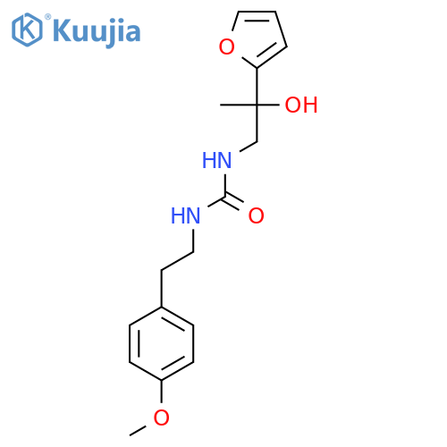 3-2-(furan-2-yl)-2-hydroxypropyl-1-2-(4-methoxyphenyl)ethylurea structure