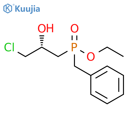 Phosphinic acid, (3-chloro-2-hydroxypropyl)(phenylmethyl)-, ethyl ester, (2R)- (9CI) structure