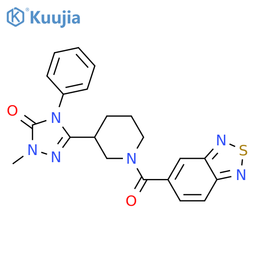 3-[1-(2,1,3-benzothiadiazole-5-carbonyl)piperidin-3-yl]-1-methyl-4-phenyl-4,5-dihydro-1H-1,2,4-triazol-5-one structure