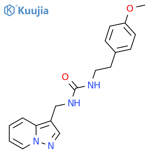 1-[2-(4-methoxyphenyl)ethyl]-3-({pyrazolo[1,5-a]pyridin-3-yl}methyl)urea structure