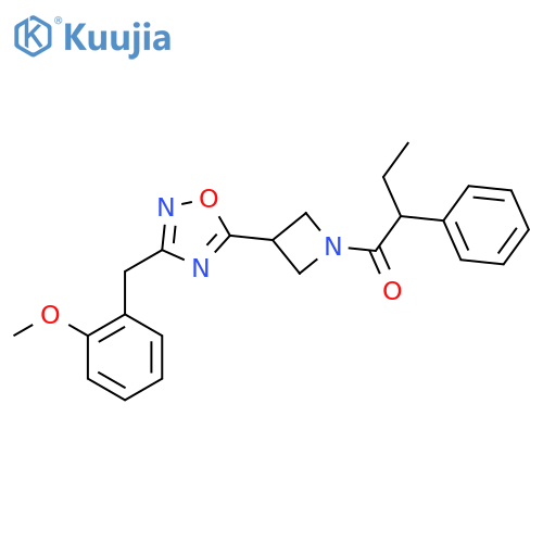 1-(3-{3-(2-methoxyphenyl)methyl-1,2,4-oxadiazol-5-yl}azetidin-1-yl)-2-phenylbutan-1-one structure