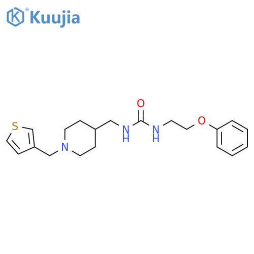 1-(2-phenoxyethyl)-3-({1-[(thiophen-3-yl)methyl]piperidin-4-yl}methyl)urea structure