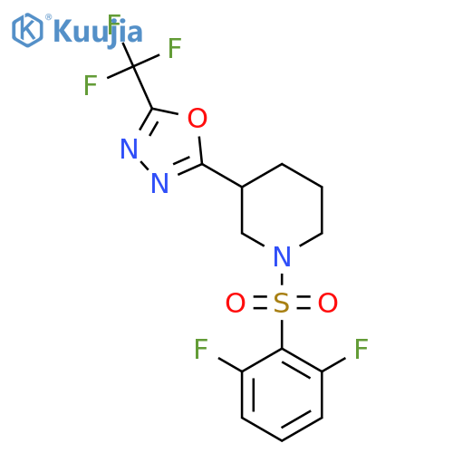 1-(2,6-difluorobenzenesulfonyl)-3-5-(trifluoromethyl)-1,3,4-oxadiazol-2-ylpiperidine structure