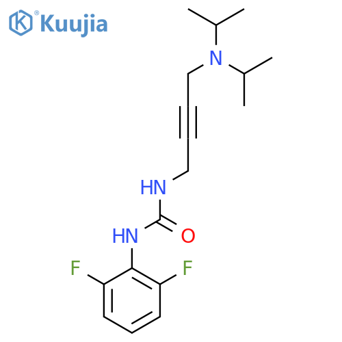 3-{4-bis(propan-2-yl)aminobut-2-yn-1-yl}-1-(2,6-difluorophenyl)urea structure