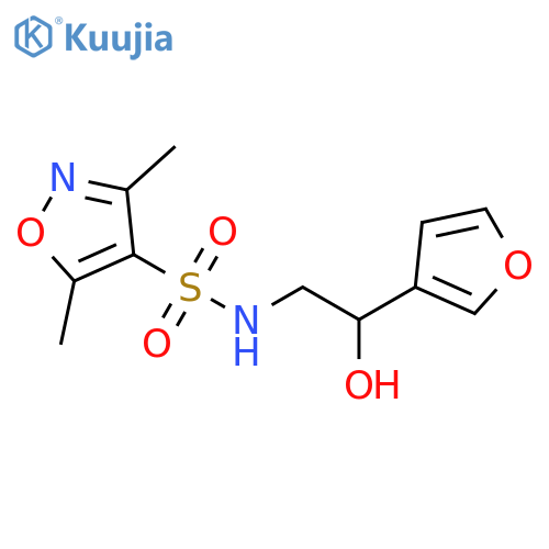 N-[2-(furan-3-yl)-2-hydroxyethyl]-3,5-dimethyl-1,2-oxazole-4-sulfonamide structure