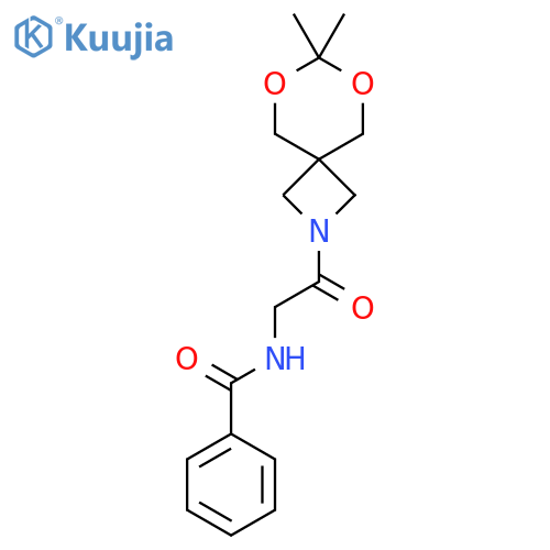N-(2-{7,7-dimethyl-6,8-dioxa-2-azaspiro3.5nonan-2-yl}-2-oxoethyl)benzamide structure