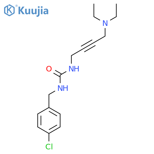 1-(4-chlorophenyl)methyl-3-4-(diethylamino)but-2-yn-1-ylurea structure