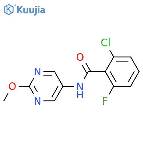2-chloro-6-fluoro-N-(2-methoxypyrimidin-5-yl)benzamide structure