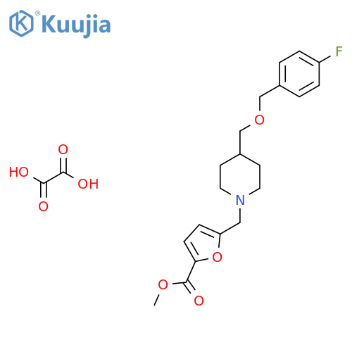 methyl 5-(4-{(4-fluorophenyl)methoxymethyl}piperidin-1-yl)methylfuran-2-carboxylate; oxalic acid structure