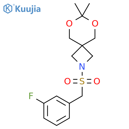 2-(3-fluorophenyl)methanesulfonyl-7,7-dimethyl-6,8-dioxa-2-azaspiro3.5nonane structure