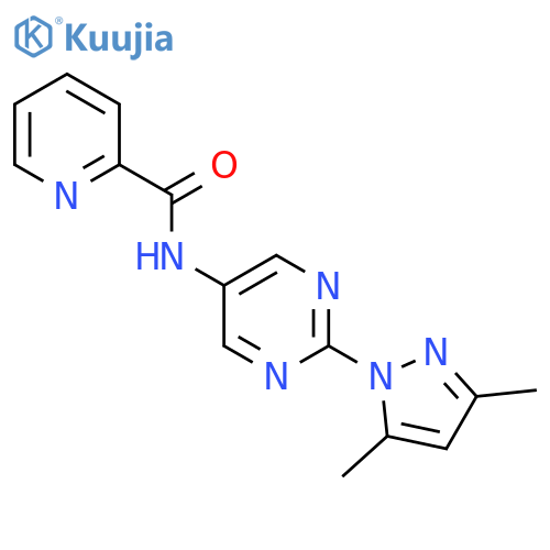 N-2-(3,5-dimethyl-1H-pyrazol-1-yl)pyrimidin-5-ylpyridine-2-carboxamide structure
