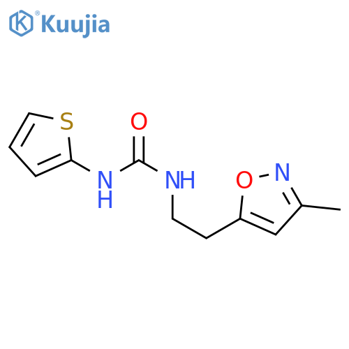 3-[2-(3-methyl-1,2-oxazol-5-yl)ethyl]-1-(thiophen-2-yl)urea structure