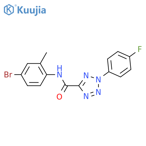 N-(4-bromo-2-methylphenyl)-2-(4-fluorophenyl)-2H-1,2,3,4-tetrazole-5-carboxamide structure