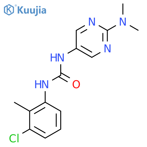1-(3-chloro-2-methylphenyl)-3-2-(dimethylamino)pyrimidin-5-ylurea structure