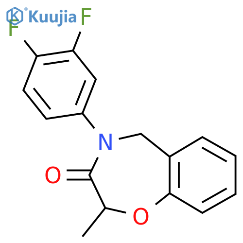 4-(3,4-difluorophenyl)-2-methyl-2,3,4,5-tetrahydro-1,4-benzoxazepin-3-one structure