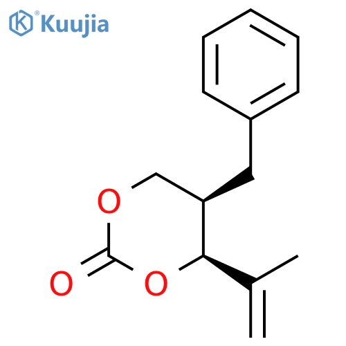 1,3-Dioxan-2-one, 4-(1-methylethenyl)-5-(phenylmethyl)-, cis- structure