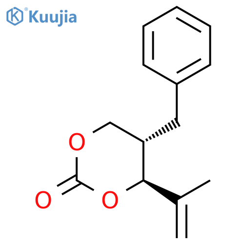 1,3-Dioxan-2-one, 4-(1-methylethenyl)-5-(phenylmethyl)-, trans- structure