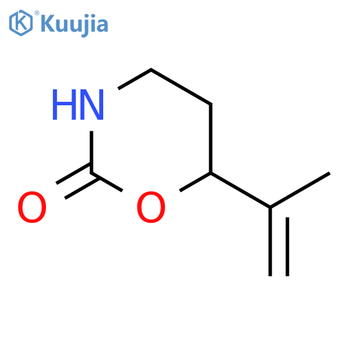 2H-1,3-Oxazin-2-one, tetrahydro-6-(1-methylethenyl)- structure