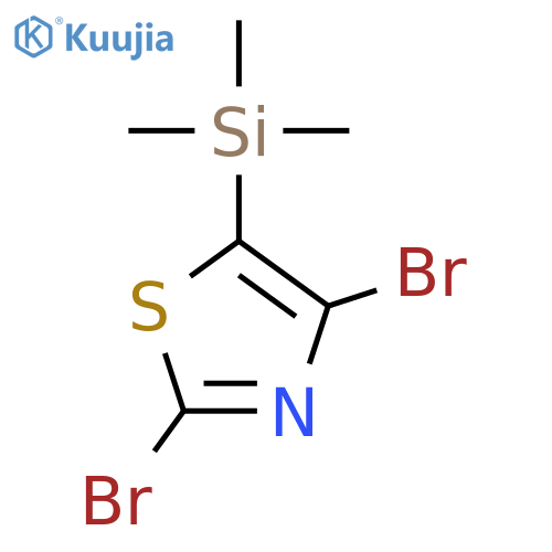 Thiazole, 2,4-dibromo-5-(trimethylsilyl)- structure