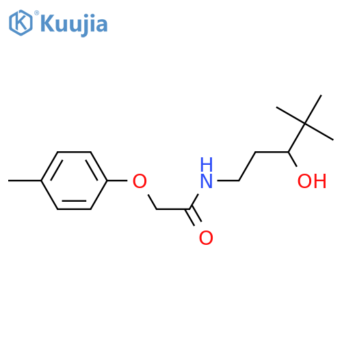 N-(3-hydroxy-4,4-dimethylpentyl)-2-(4-methylphenoxy)acetamide structure