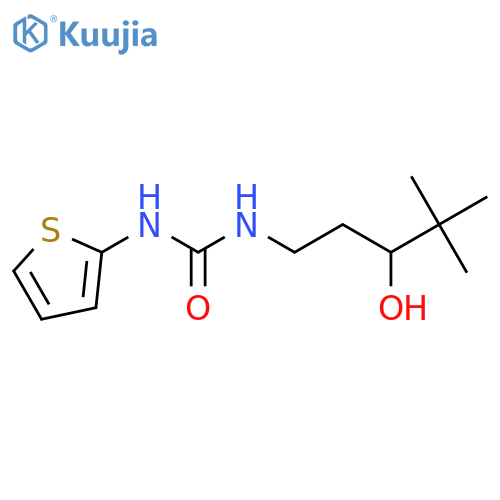 3-(3-hydroxy-4,4-dimethylpentyl)-1-(thiophen-2-yl)urea structure
