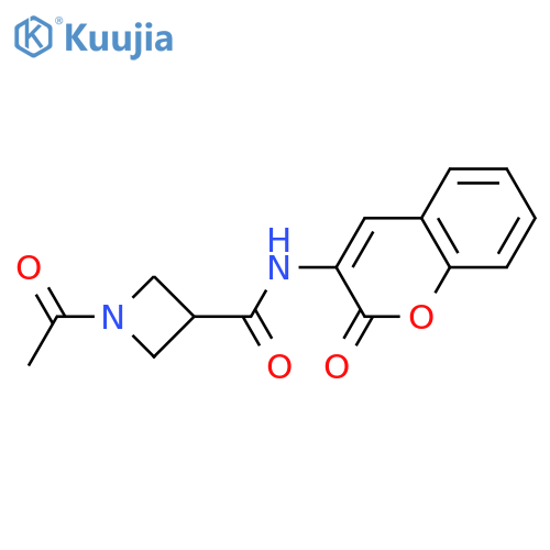 1-acetyl-N-(2-oxo-2H-chromen-3-yl)azetidine-3-carboxamide structure