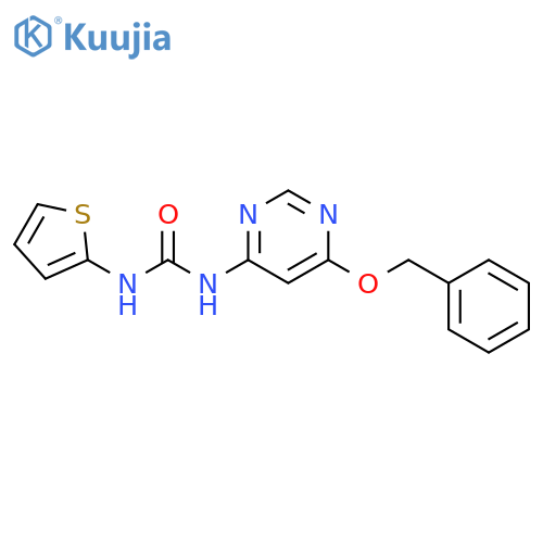 1-[6-(benzyloxy)pyrimidin-4-yl]-3-(thiophen-2-yl)urea structure