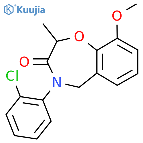 4-(2-chlorophenyl)-9-methoxy-2-methyl-2,3,4,5-tetrahydro-1,4-benzoxazepin-3-one structure