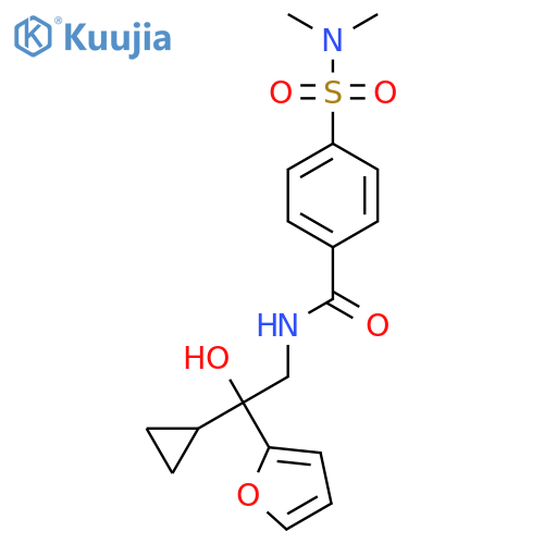 N-2-cyclopropyl-2-(furan-2-yl)-2-hydroxyethyl-4-(dimethylsulfamoyl)benzamide structure