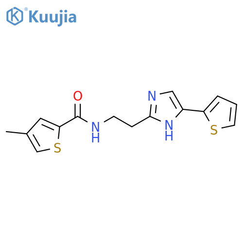 4-methyl-N-{2-[4-(thiophen-2-yl)-1H-imidazol-2-yl]ethyl}thiophene-2-carboxamide structure