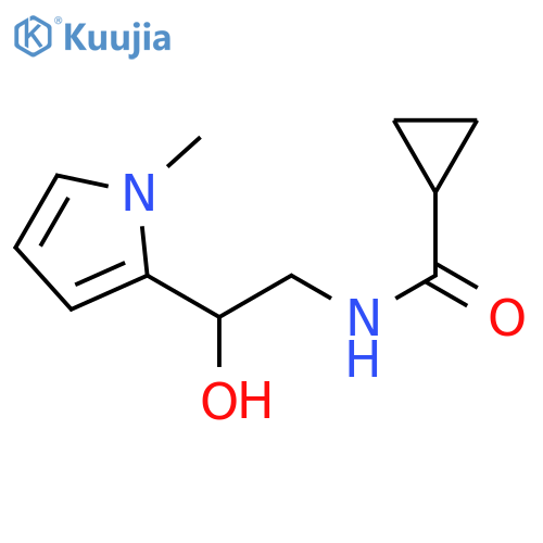 N-2-hydroxy-2-(1-methyl-1H-pyrrol-2-yl)ethylcyclopropanecarboxamide structure