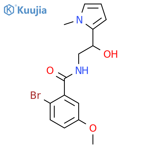 2-bromo-N-2-hydroxy-2-(1-methyl-1H-pyrrol-2-yl)ethyl-5-methoxybenzamide structure