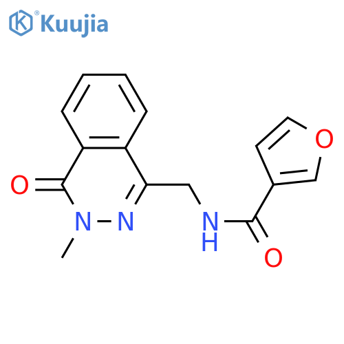 N-[(3-methyl-4-oxo-3,4-dihydrophthalazin-1-yl)methyl]furan-3-carboxamide structure