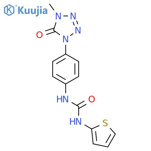 1-4-(4-methyl-5-oxo-4,5-dihydro-1H-1,2,3,4-tetrazol-1-yl)phenyl-3-(thiophen-2-yl)urea structure