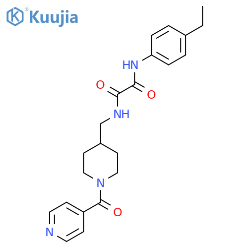 N'-(4-ethylphenyl)-N-{1-(pyridine-4-carbonyl)piperidin-4-ylmethyl}ethanediamide structure