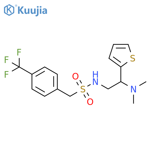 N-[2-(dimethylamino)-2-(thiophen-2-yl)ethyl]-1-[4-(trifluoromethyl)phenyl]methanesulfonamide structure