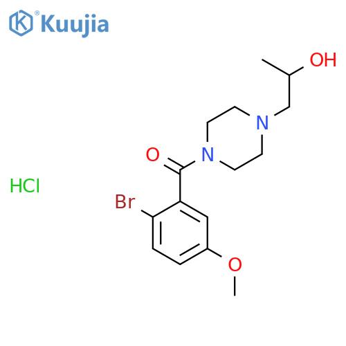1-4-(2-bromo-5-methoxybenzoyl)piperazin-1-ylpropan-2-ol hydrochloride structure
