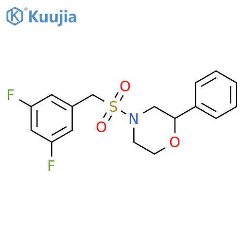 4-[(3,5-difluorophenyl)methanesulfonyl]-2-phenylmorpholine structure