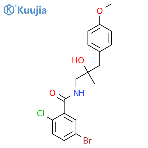5-bromo-2-chloro-N-2-hydroxy-3-(4-methoxyphenyl)-2-methylpropylbenzamide structure