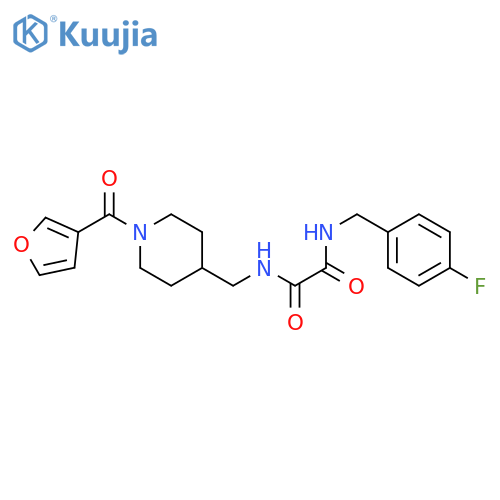 N'-(4-fluorophenyl)methyl-N-{1-(furan-3-carbonyl)piperidin-4-ylmethyl}ethanediamide structure