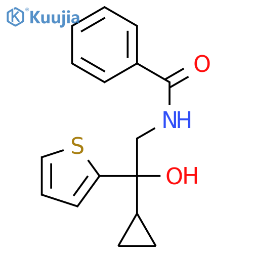 N-2-cyclopropyl-2-hydroxy-2-(thiophen-2-yl)ethylbenzamide structure