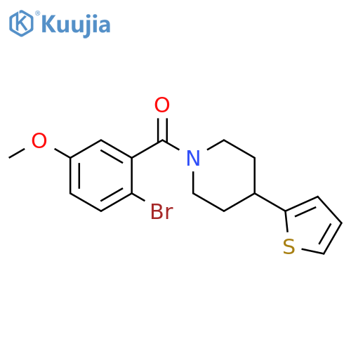1-(2-bromo-5-methoxybenzoyl)-4-(thiophen-2-yl)piperidine structure