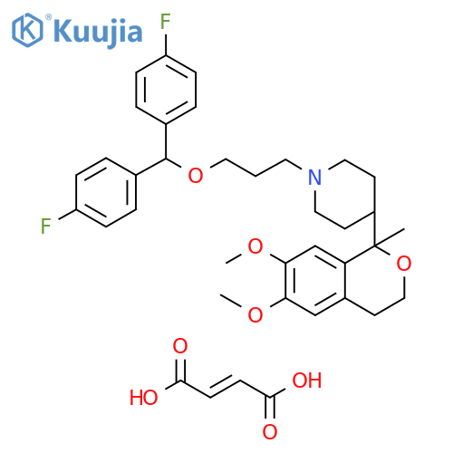 Piperidine, 1-[3-[bis(4-fluorophenyl)methoxy]propyl]-4-(3,4-dihydro-6,7-dimethoxy-1-methyl-1H-2-benzopyran-1-yl)-, (2E)-2-butenedioate (1:1) structure