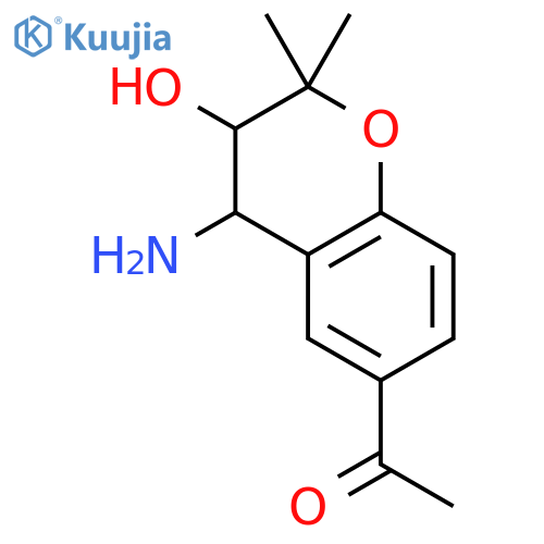 1-(4-amino-3-hydroxy-2,2-dimethyl-3,4-dihydro-2H-1-benzopyran-6-yl)ethan-1-one structure