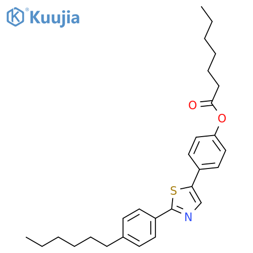 Heptanoic acid, 4-[2-(4-hexylphenyl)-5-thiazolyl]phenyl ester structure