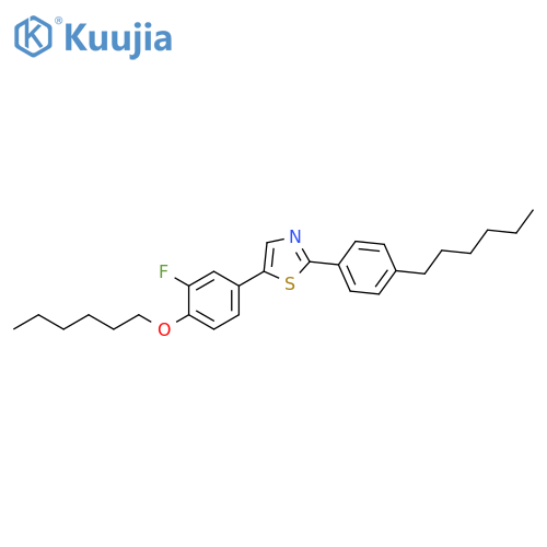 Thiazole, 5-[3-fluoro-4-(hexyloxy)phenyl]-2-(4-hexylphenyl)- structure