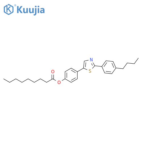 Nonanoic acid, 4-[2-(4-butylphenyl)-5-thiazolyl]phenyl ester structure