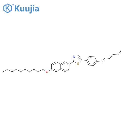 Thiazole, 2-[6-(decyloxy)-2-naphthalenyl]-5-(4-hexylphenyl)- structure